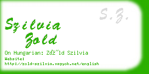 szilvia zold business card